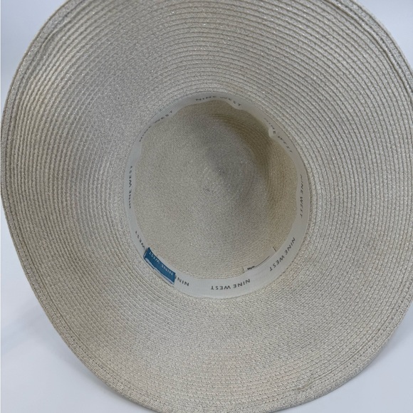 Nine West Elegant Soft White Straw Sun Hat – Chic Summer Boho Beach Style - Picture 9 of 12